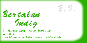 bertalan indig business card